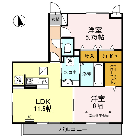 ロイヤルティアラⅡ・Ⅲ Ⅱの間取り