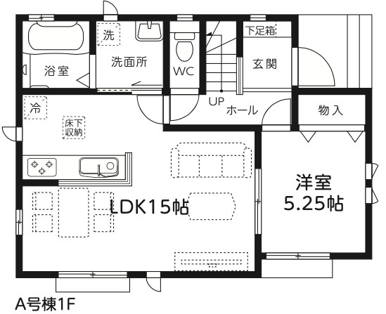 【仲介手数料無料】所沢市青葉台第１期全１棟　所沢市の新築住宅なら西武ハウジングの間取り