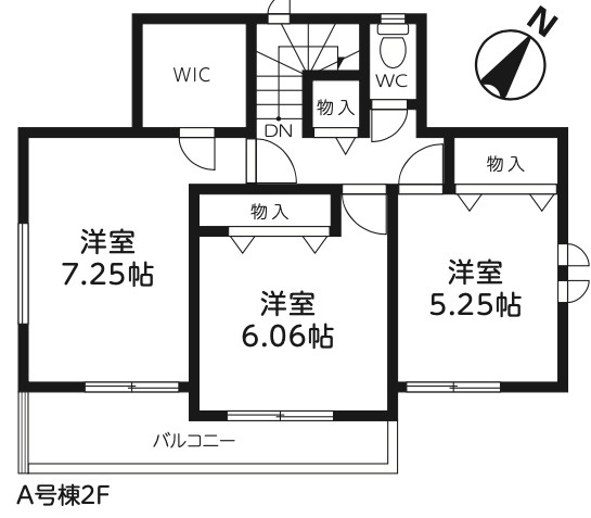 【仲介手数料無料】所沢市青葉台第１期全１棟　所沢市の新築住宅なら西武ハウジングの間取り