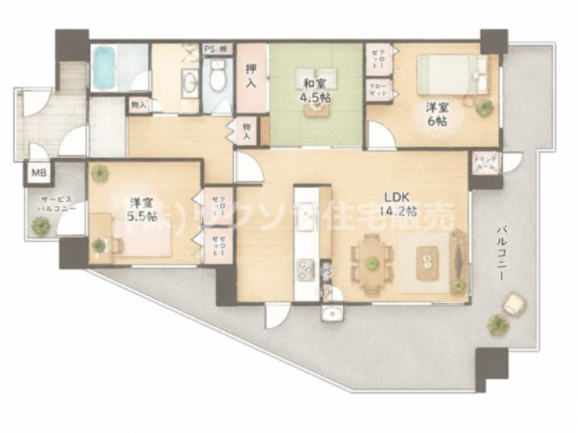 ネオグランデ香里山手の間取り|間取り図はいかがですか？ご希望を叶える間取りですか？リビングの広さは？水回りの位置は？カウンターキッチン？など色々な情報が集約されています。弊社ではリフォームなどのご相談も承っております。