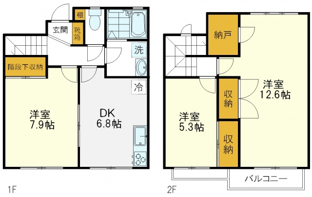 【間取り】 | シティ・ギャザE | シティ・ギャザ E102号室間取り