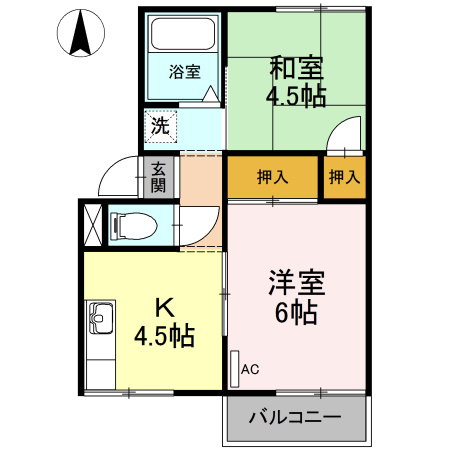 スカイハウス上条の間取り