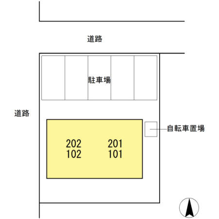 スカイハウス上条の駐車場