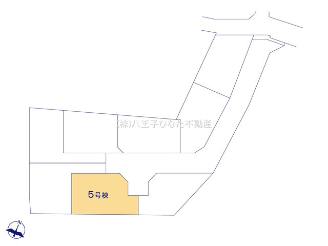 『八王子市新築戸建て』 八王子市弐分方町148-2【仲介手数料無料】　５期の区画図|～仲介手数料無料☆八王子ひなた不動産～八王子市弐分方町　新築戸建て