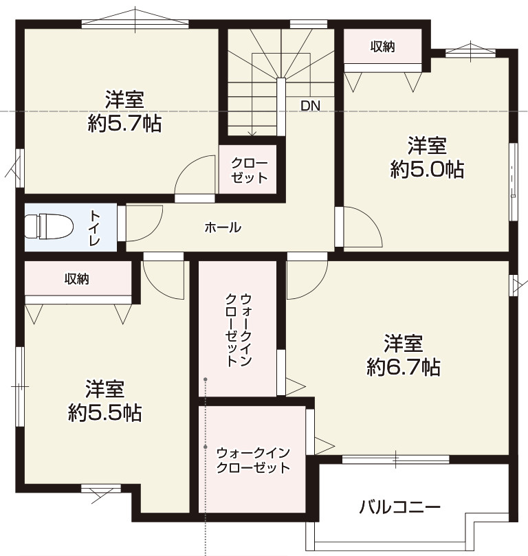 【仲介手数料無料】所沢市北秋津８期全１棟　所沢市の新築住宅なら西武ハウジングの間取り