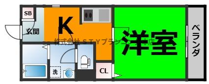 仲介手数料0円！Gallery庄内通の間取り