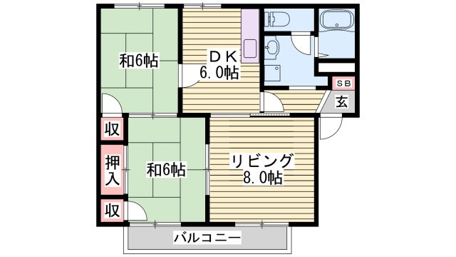 メルヴィルB棟の間取り