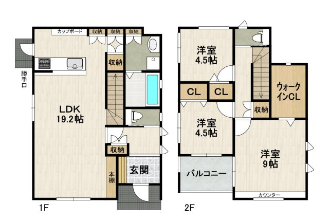 南ひばりガ丘2丁目戸建【定期借家】の間取り