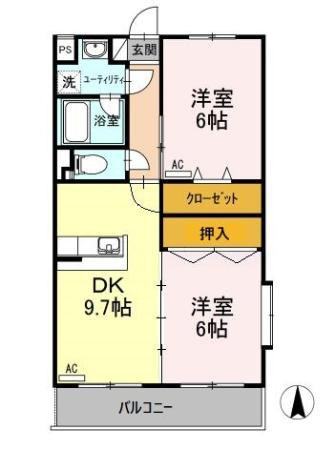 サン　ルミエールの間取り