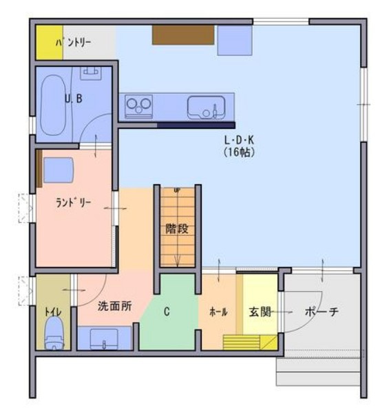 会津若松市 天神町（西若松駅） 2階建 ３ＬＤＫの間取り