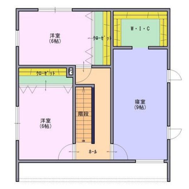 会津若松市 天神町（西若松駅） 2階建 ３ＬＤＫの間取り