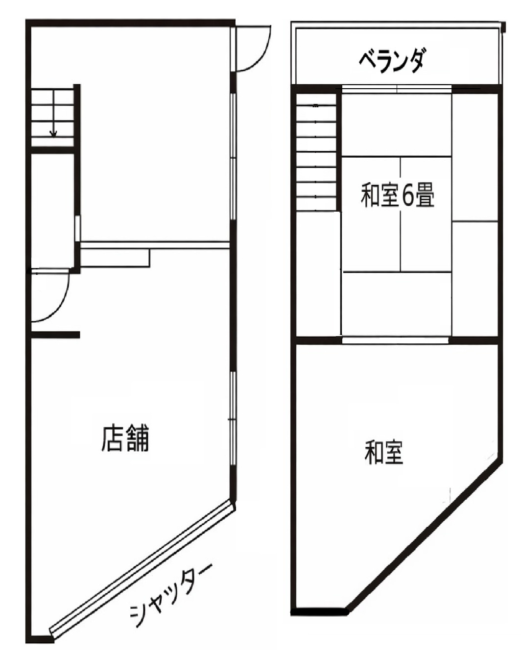 大阪市住之江区西加賀屋2丁目貸店舗86900円の間取り