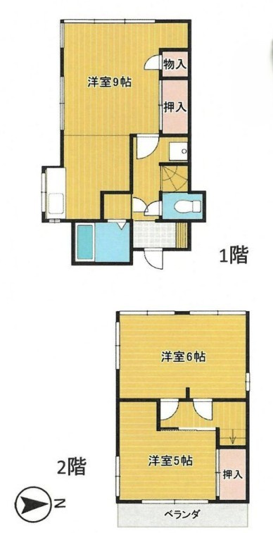 北永井貸家2の間取り