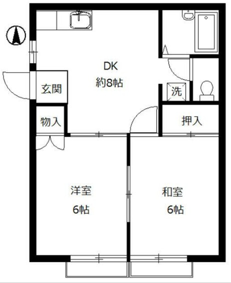 高津アパートの間取り