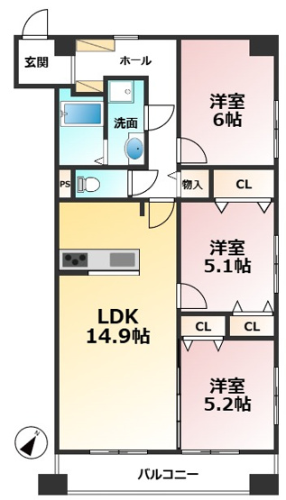 【間取り】 | 藤和薬院コープ