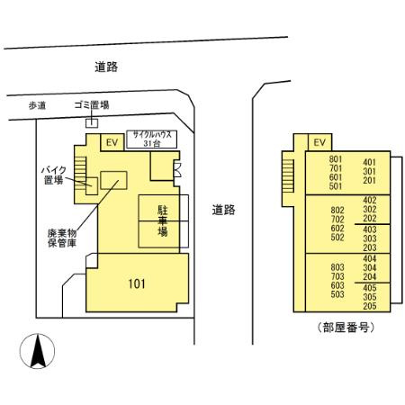 Grande Carro(ｸﾞﾗﾝﾃﾞｶｯﾛ)の区画図