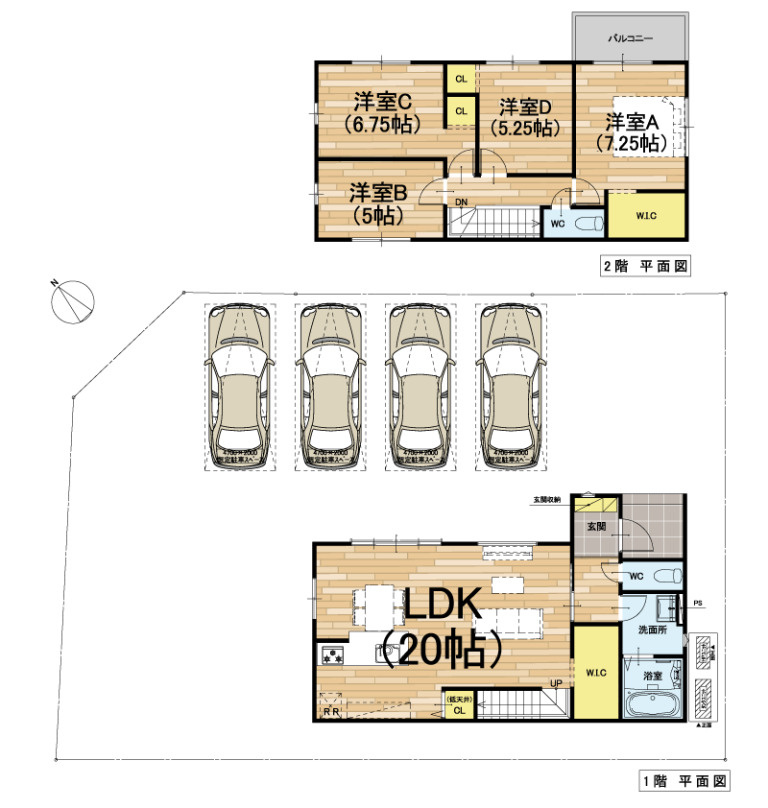 守山市荒見町1期　　新築戸建の間取り