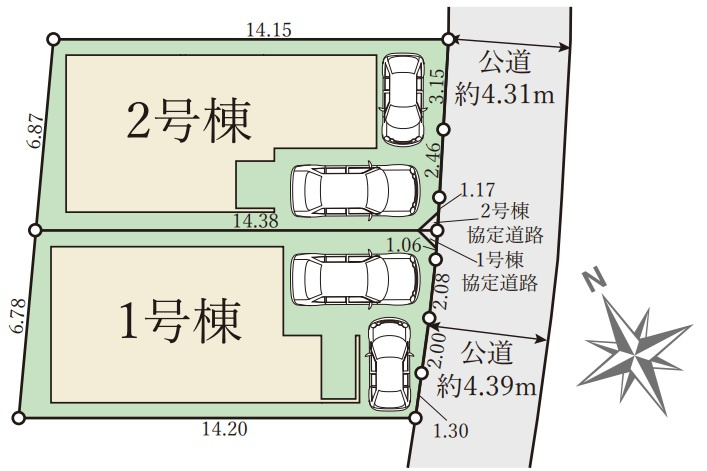 明石市大久保町八木の区画図