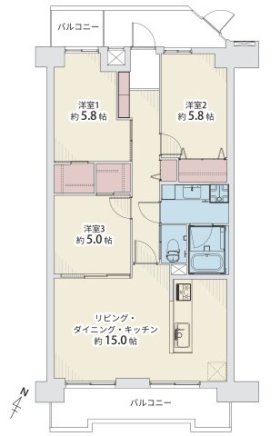 スカイハイツ和白ヶ丘東館の間取り|間取り