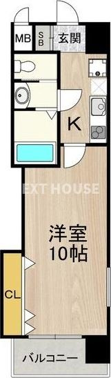 Luxe天王寺の間取り