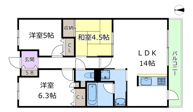 【間取り】 | 藤和シティホームズ吹田駅前 | エイブルにて取扱い可能な住宅ローンは、全部で10種類以上！お客様にピッタリの住宅ローンを当社のFPよりご案内させて頂きます。住宅ローンのご相談だけでも、お気軽にご相談下さいませ。