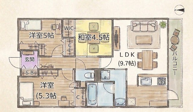 【間取り】 | 藤和シティホームズ吹田駅前 | エイブルにて取扱い可能な住宅ローンは、全部で10種類以上！お客様にピッタリの住宅ローンを当社のFPよりご案内させて頂きます。住宅ローンのご相談だけでも、お気軽にご相談下さいませ。