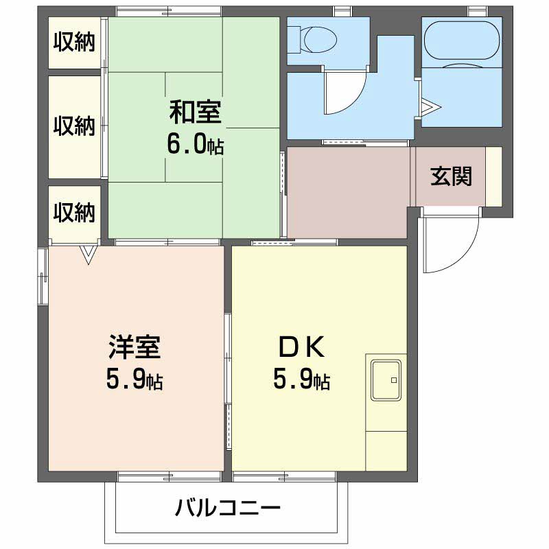 パークハイツ B棟の間取り