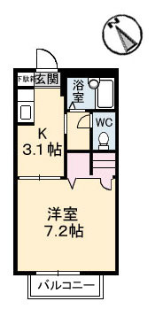 カーサKAWAUTIの間取り
