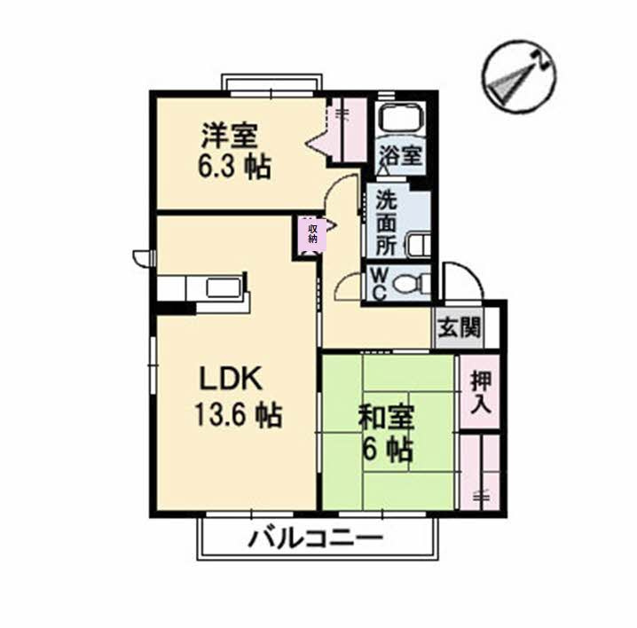 カミーリア B棟の間取り