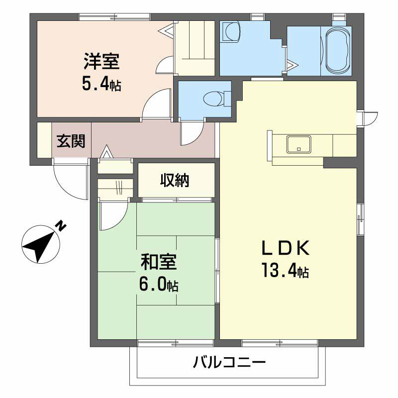 シャーメゾン黒川 B棟の間取り