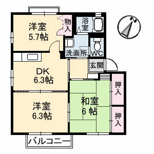 ソレイユ C棟の間取り