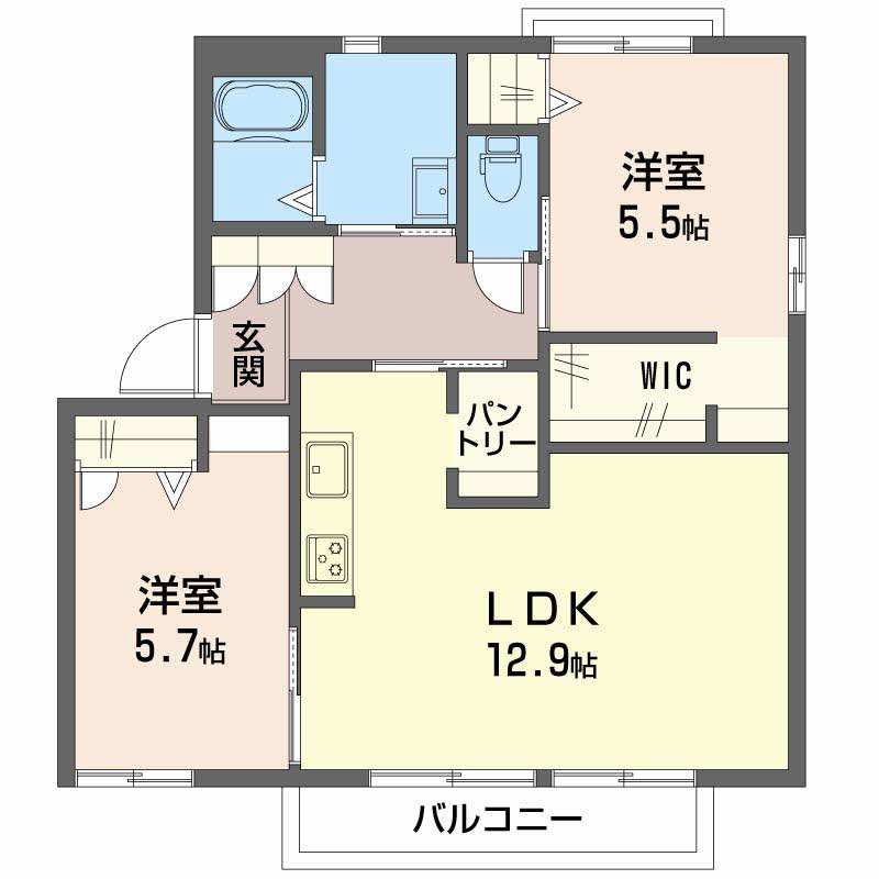 ピースハイツK C棟の間取り
