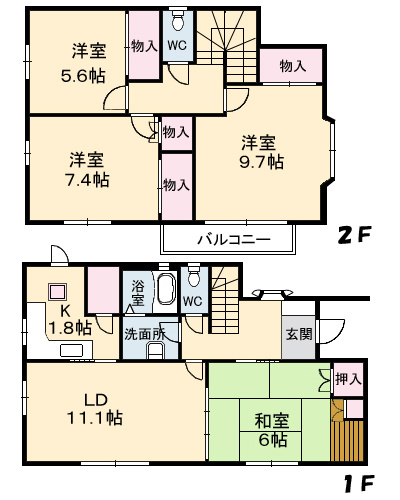 観音台4丁目戸建ての間取り