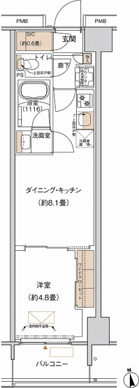 【間取り】 | プライムネクサス大森北