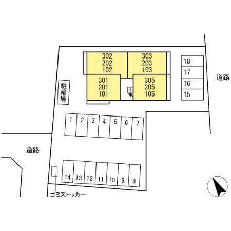 セレブ武蔵塚の区画図