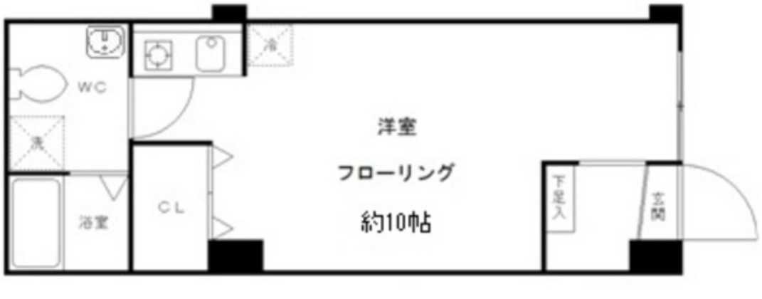 M.flat　駅近　広々洋室　TVドアホンの間取り