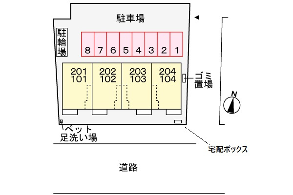サンレジデンスⅡの区画図