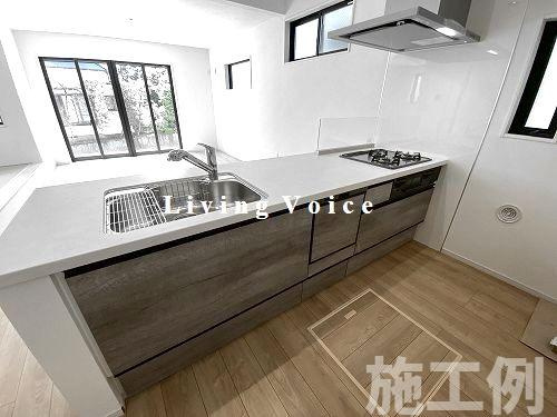 【仲介手数料０円】座間市座間3期　新築一戸建て　1号棟　全2棟のキッチン|座間市座間3期　新築一戸建て　全2棟