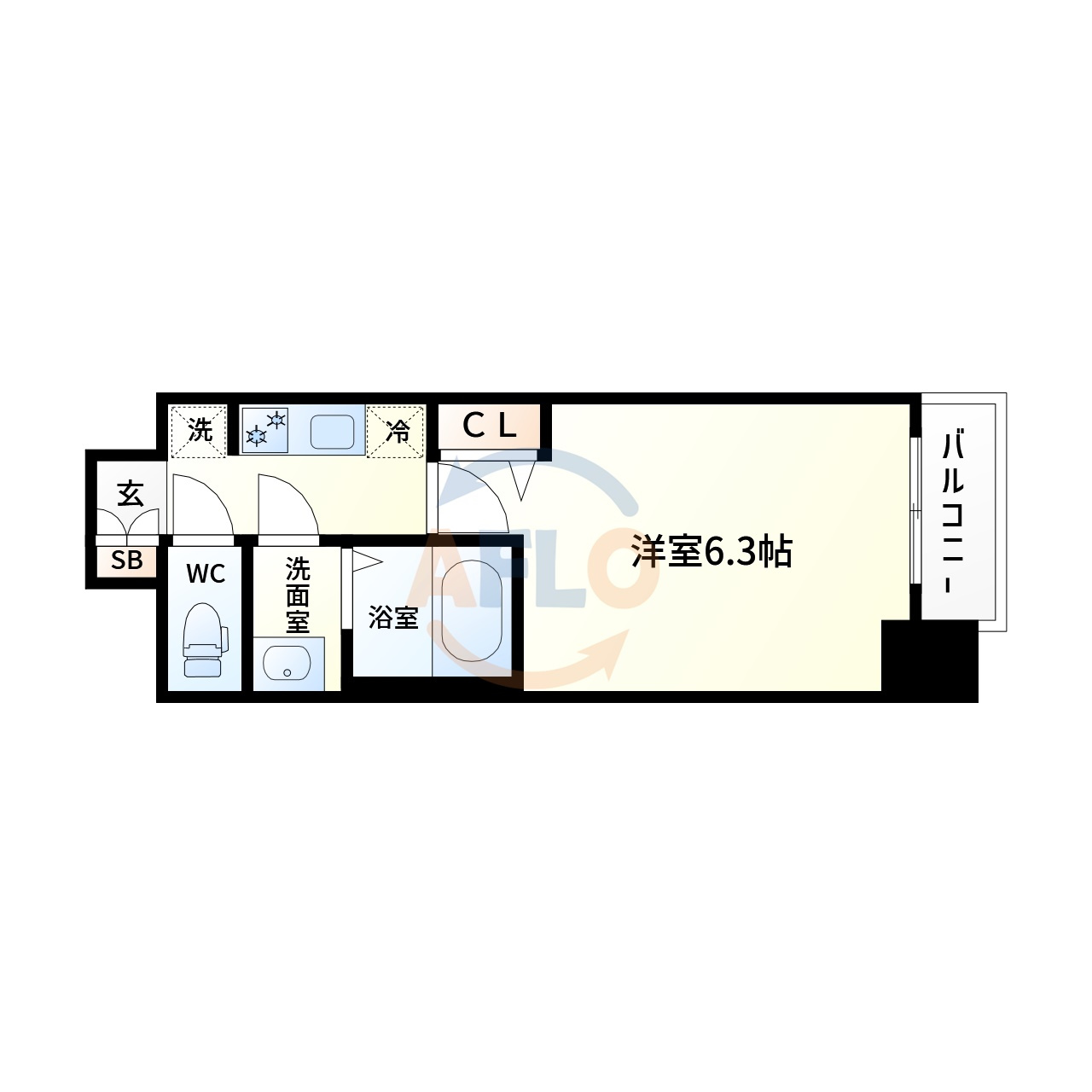 プレサンス大正フレンジの間取り|プレサンス大正フレンジ　間取り