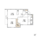 【間取り】 | 南向き、2面採光の2LDK