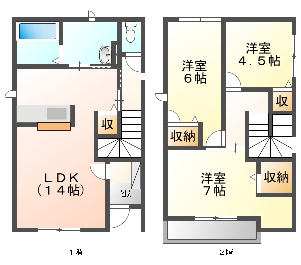 プレシオタウンの間取り