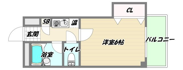 大阪市東淀川区豊新５丁目の賃貸マンションの間取り