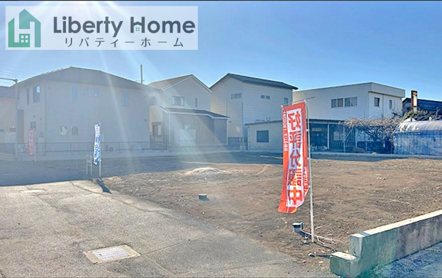 古河市三杉町1丁目　新築戸建　3号棟の前面道路含む現地写真