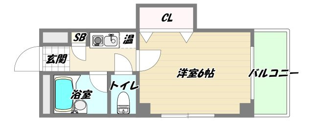 大阪市東淀川区豊新５丁目の賃貸マンションの間取り