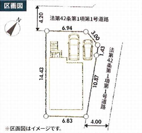 藤沢市大鋸第1　新築戸建　全１棟の区画図
