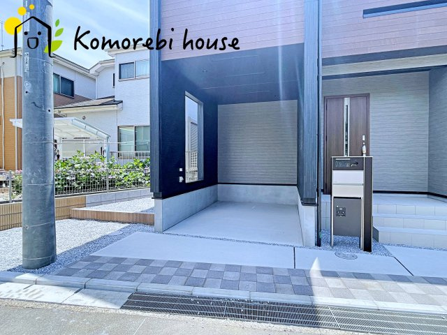 上尾市浅間台2丁目　新築一戸建て　ブルーミングガーデン　01の駐車場|26.6.1　撮影済み