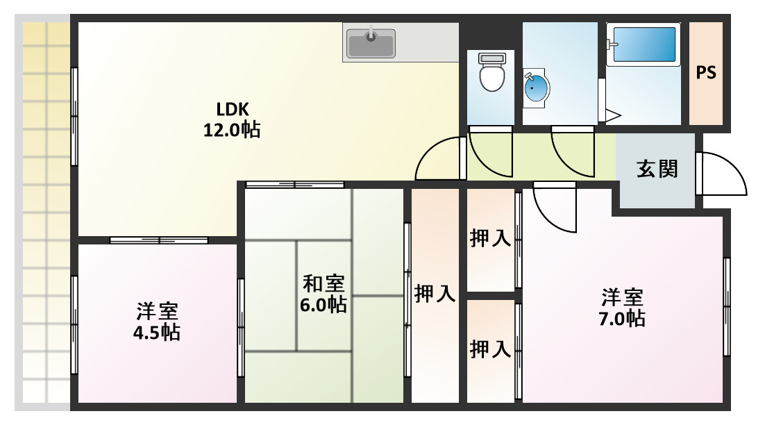 クリアコート寺谷の間取り