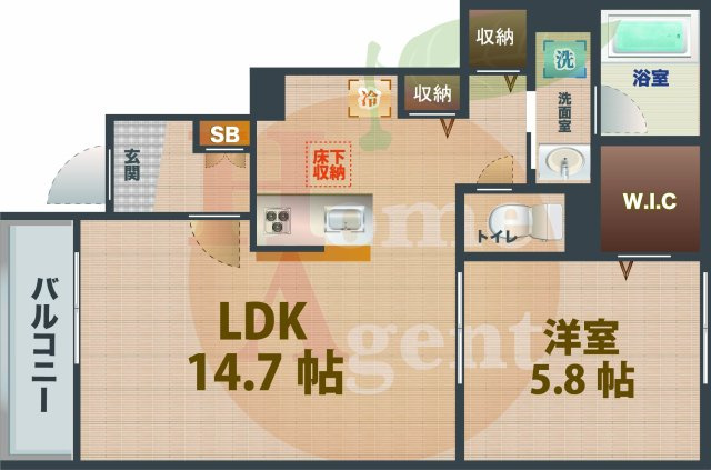 【間取り】 | ガレリア上鷺 | 1LDKのお部屋です。