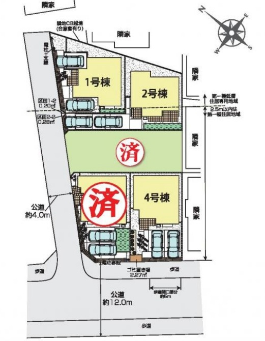 上尾市浅間台2丁目　新築一戸建て　ブルーミングガーデン　02の区画図|2号棟