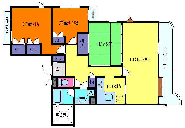 パークハイム住吉山手の間取り